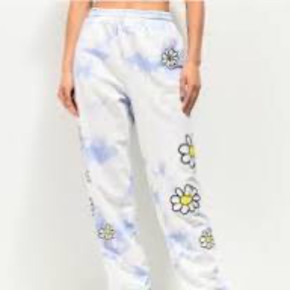 Samii Ryan Daisy Purple Tie Dye Sweatpants Medium